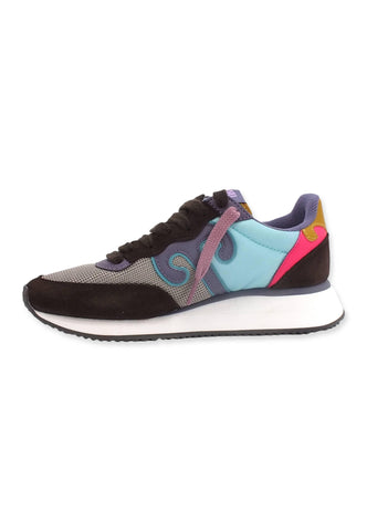 WUSHU Master Sport Sneaker Donna Dk Brown Silver Azure MS153 - Sandrini Calzature e Abbigliamento