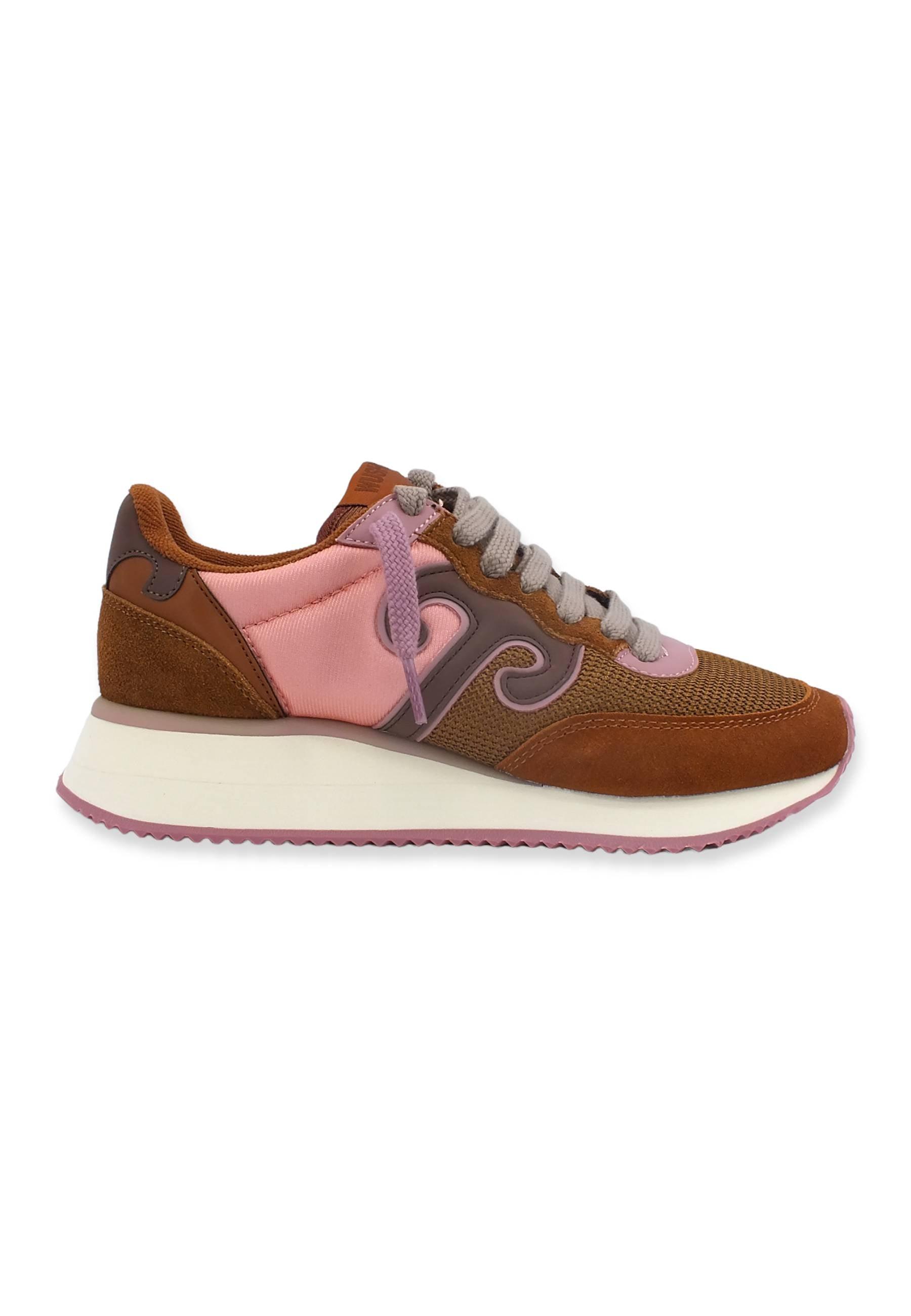 WUSHU Master Sport Sneaker Donna Marrone Cognac Rosa MS159 - Sandrini Calzature e Abbigliamento