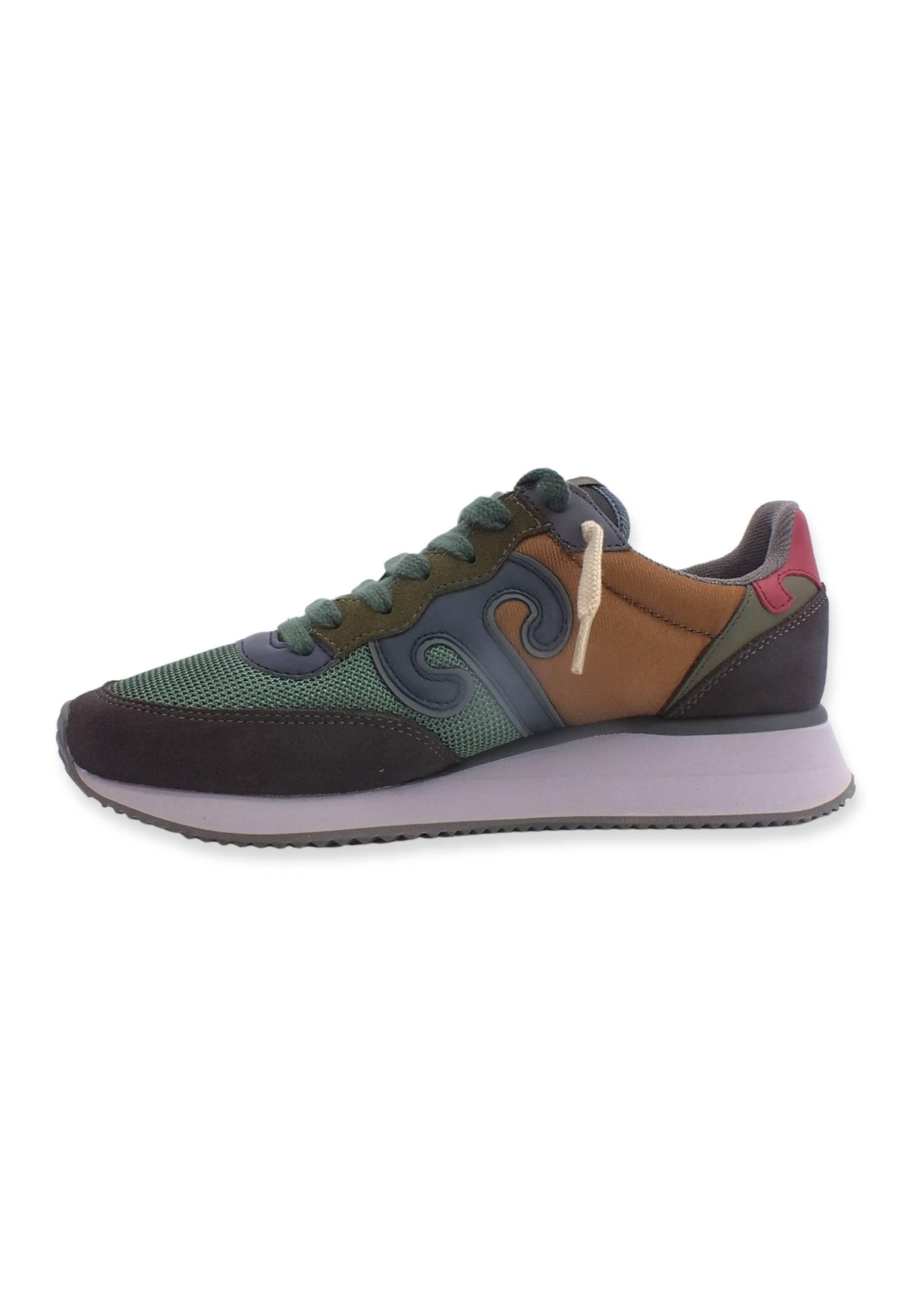 WUSHU Master Sport Sneaker Uomo Green Navy Brown MS166 - Sandrini Calzature e Abbigliamento