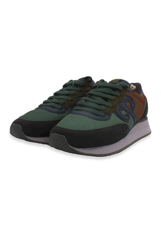 WUSHU Master Sport Sneaker Uomo Green Navy Brown MS166 - Sandrini Calzature e Abbigliamento